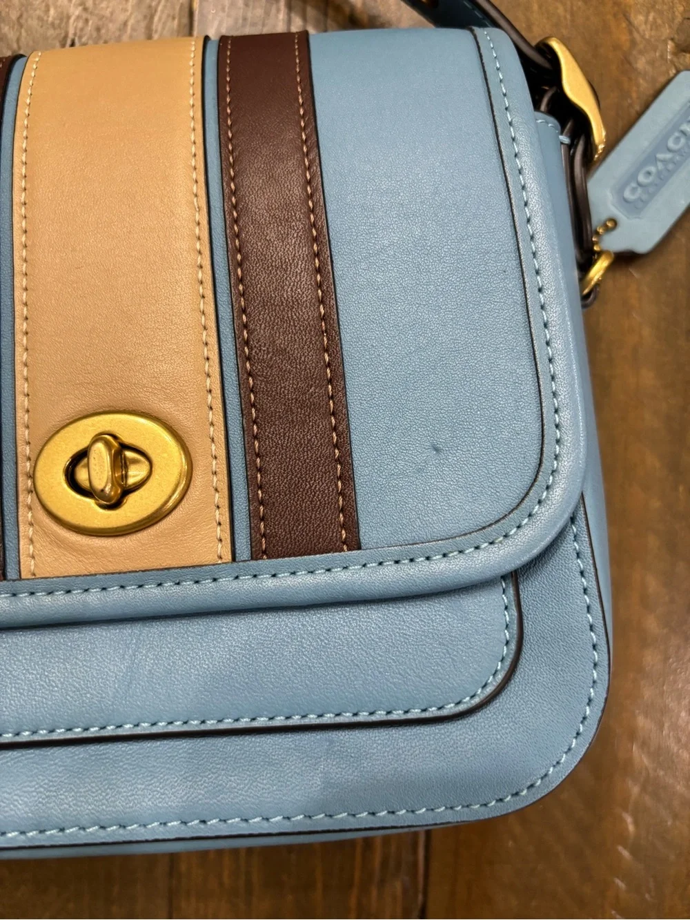 Coach Rambler Crossbody 16 in Pacific Blue